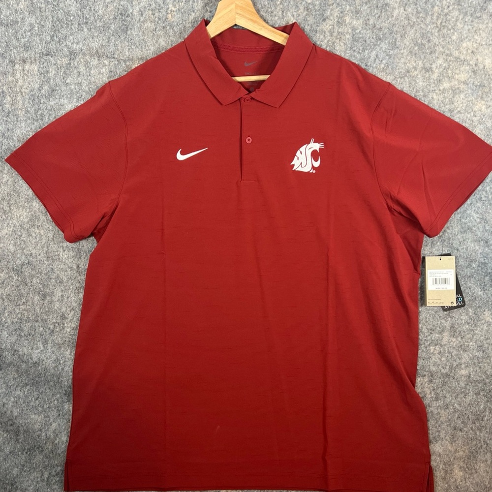 Washington State Cougars football Nike Dri-fit polo shirt men’s 2XL NEW